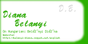 diana belanyi business card